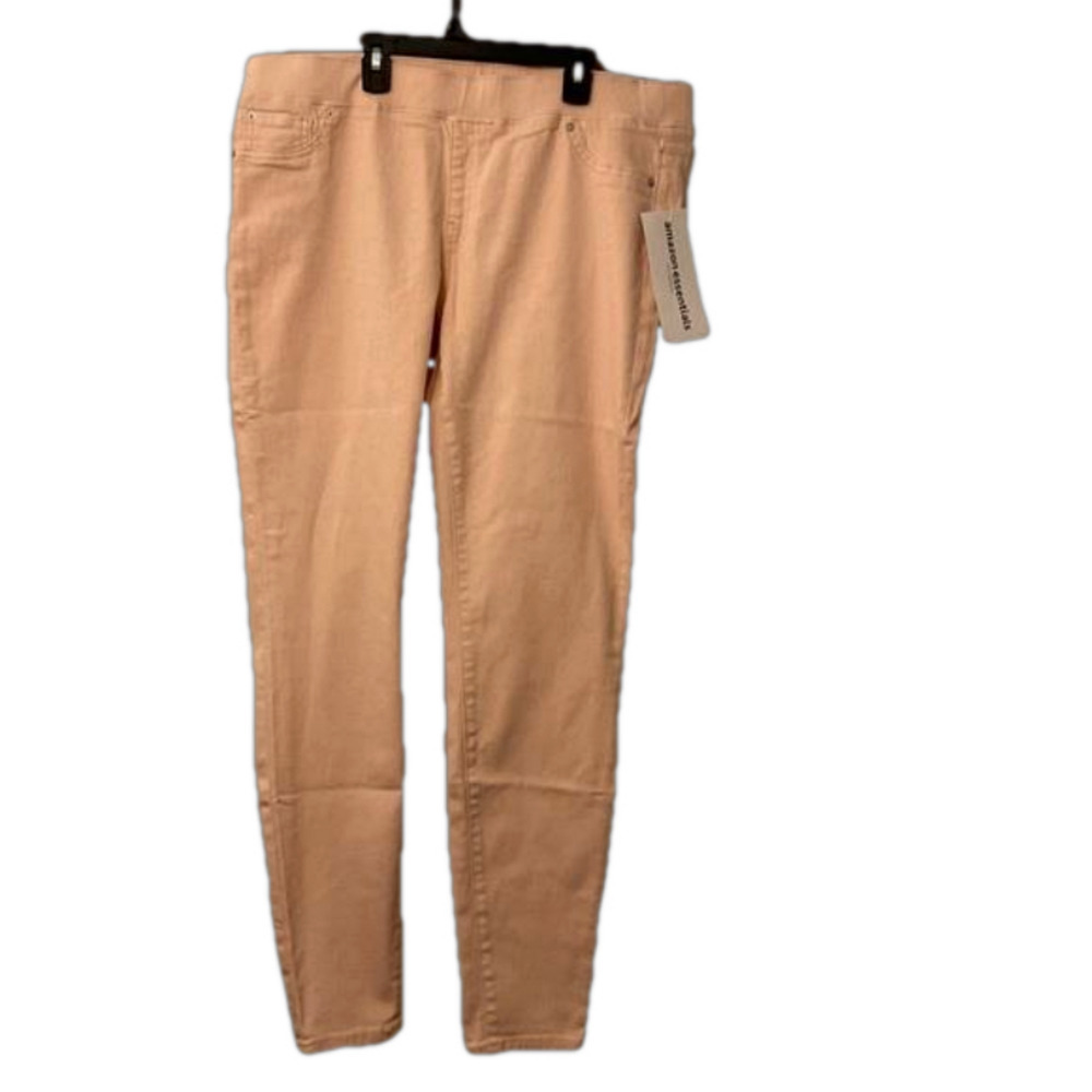 Amazon Essentials Stretch Pull on Jegging Coral Pink Women Size 16 Long